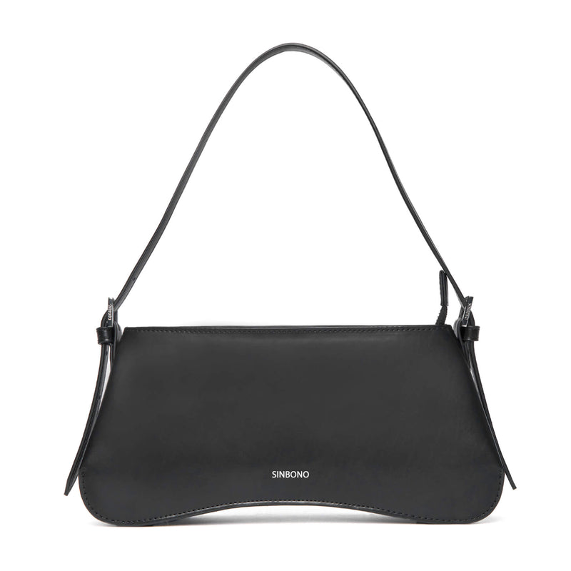 SINBONO Eva Shoulder Bag Black - Faux Suede Lining Shoulder Bag